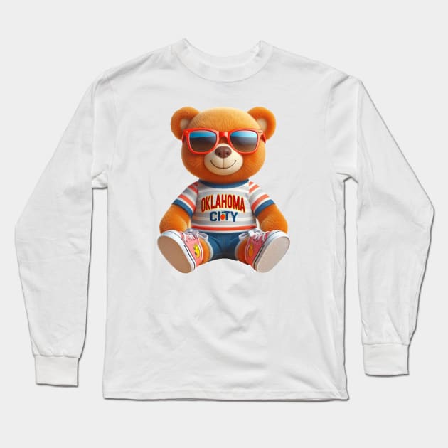 Oklahoma City Teddy Bear Long Sleeve T-Shirt by Americansports